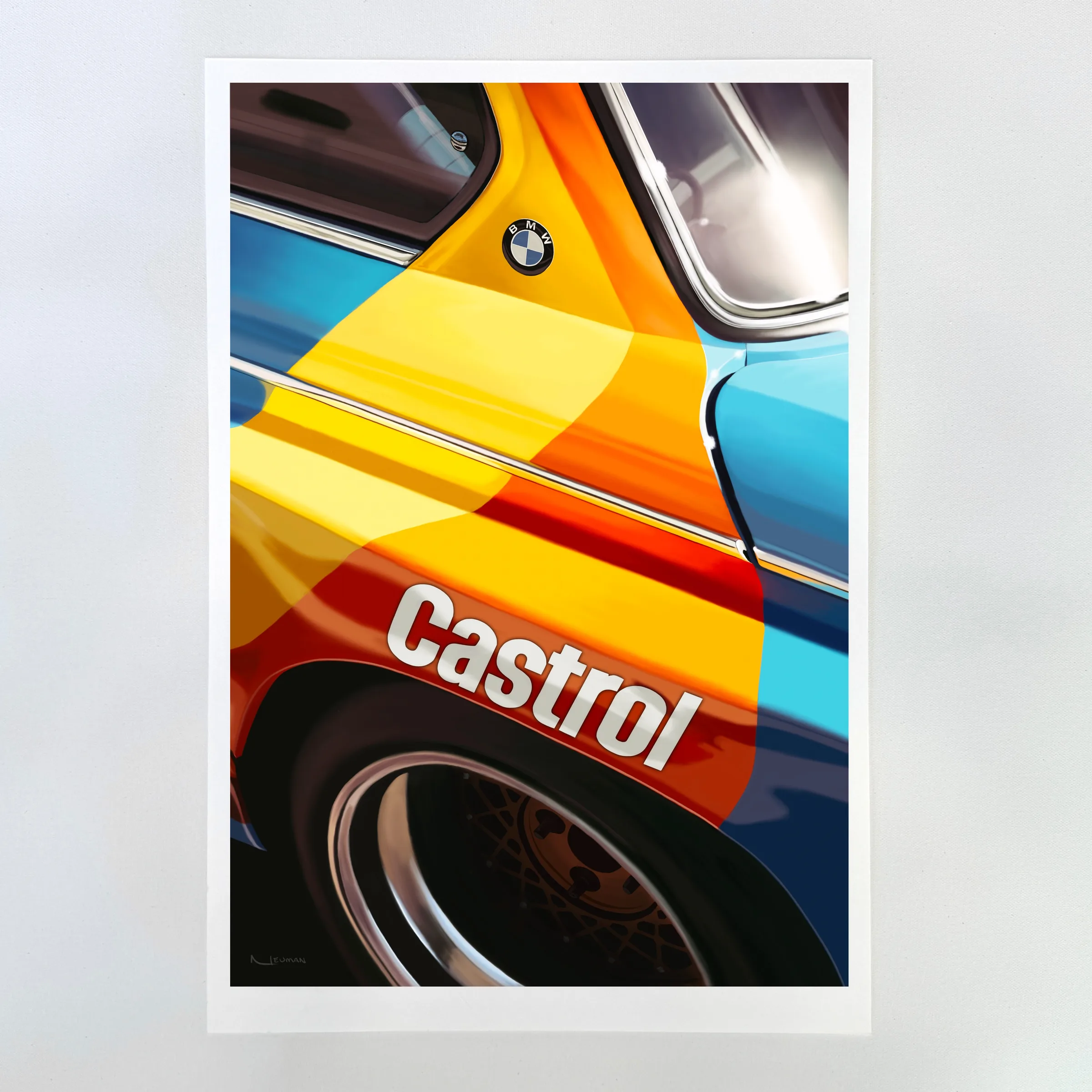 BMW 2002 Digital Art Giclée Print
