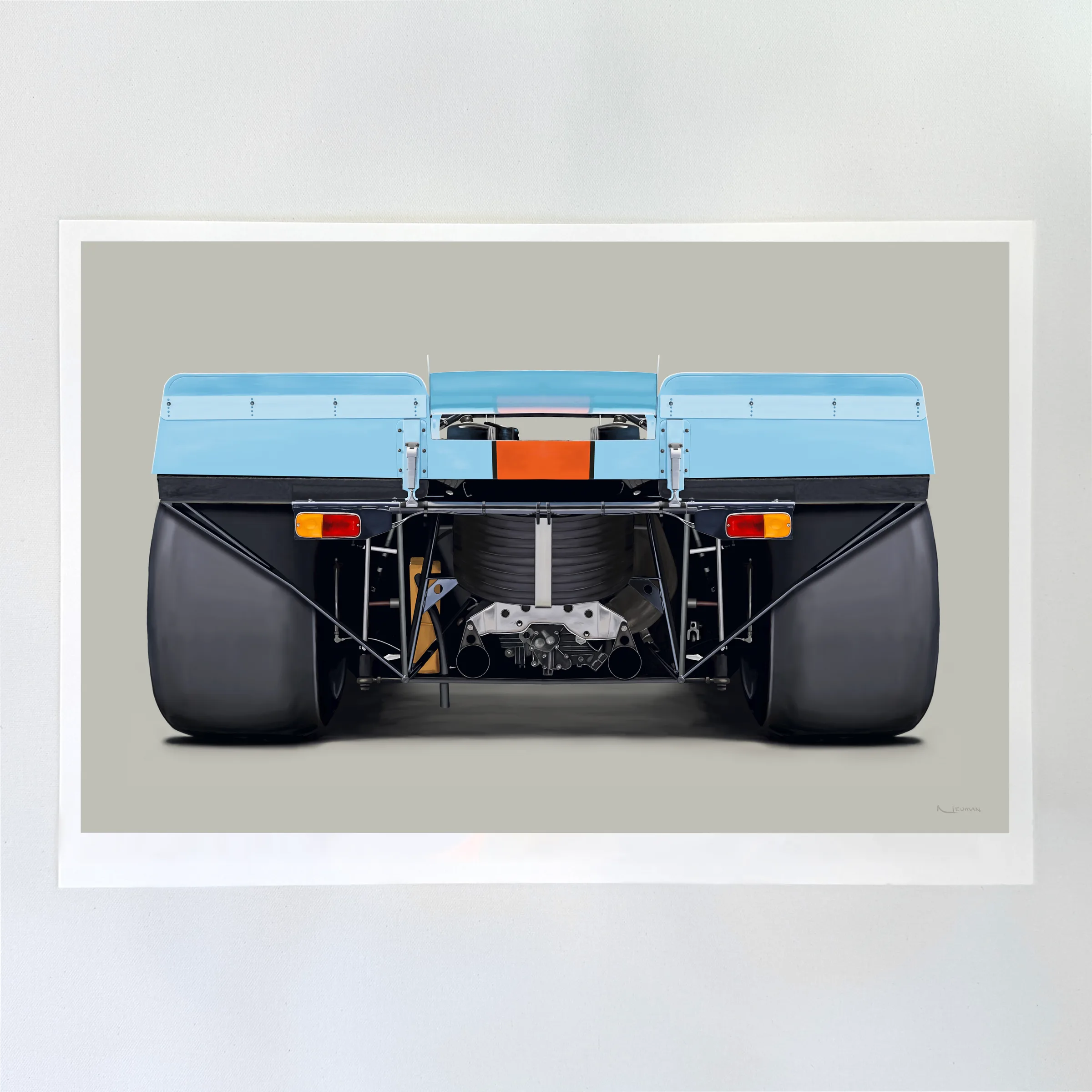Porsche 917K Gulf Oil Digital Art Giclée Print