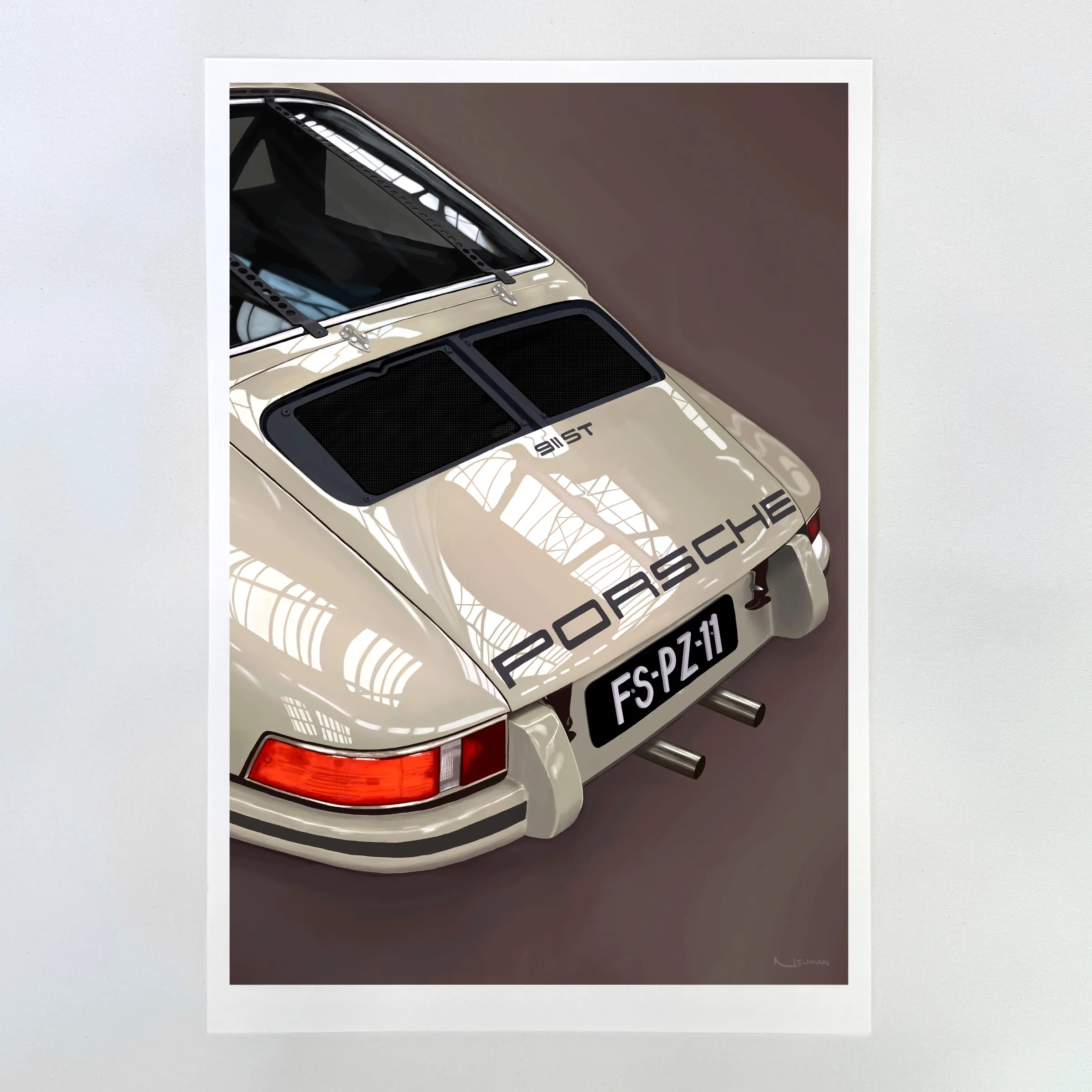 Porsche 911ST "Outlaw" Digital Art Giclée Print