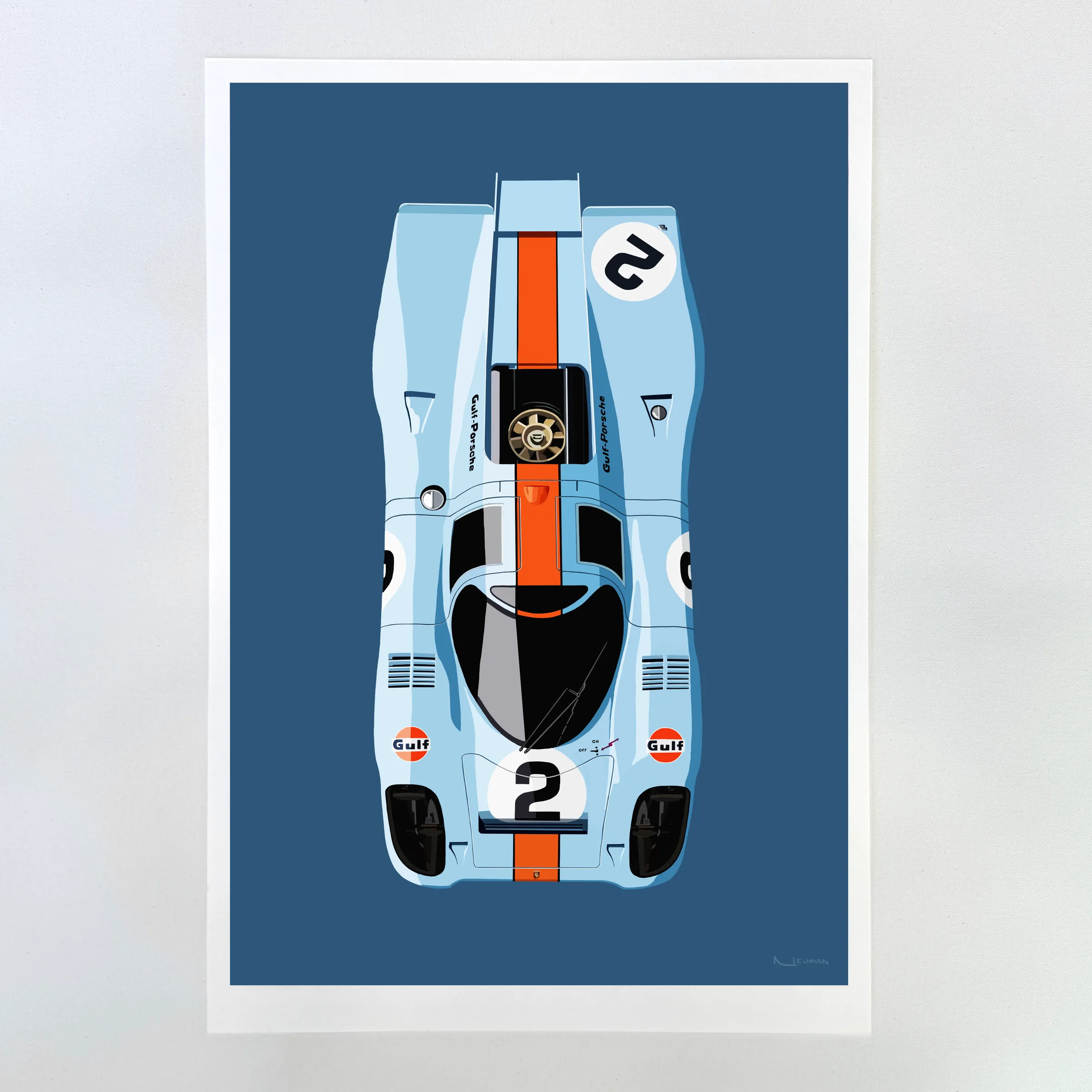 Porsche 917K Number 2 Digital Art Giclée Print