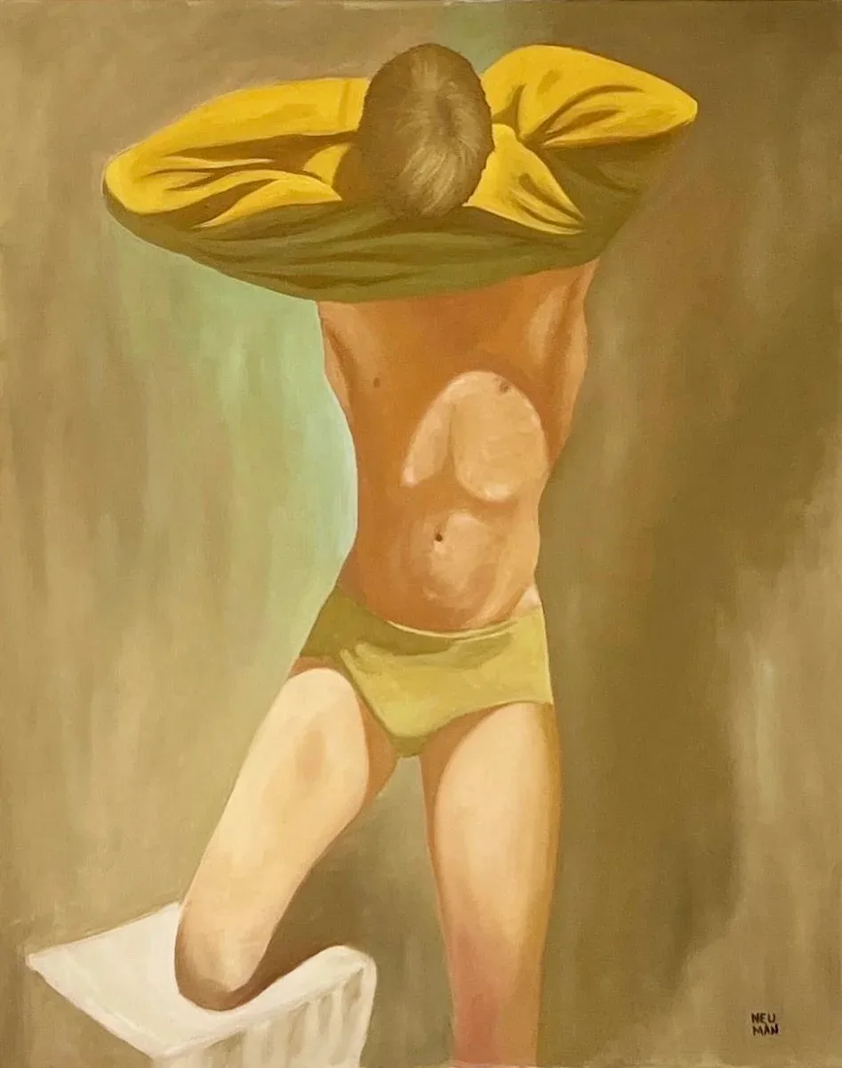 "Man Undressing" Reproduction from original art by Robert Bliss