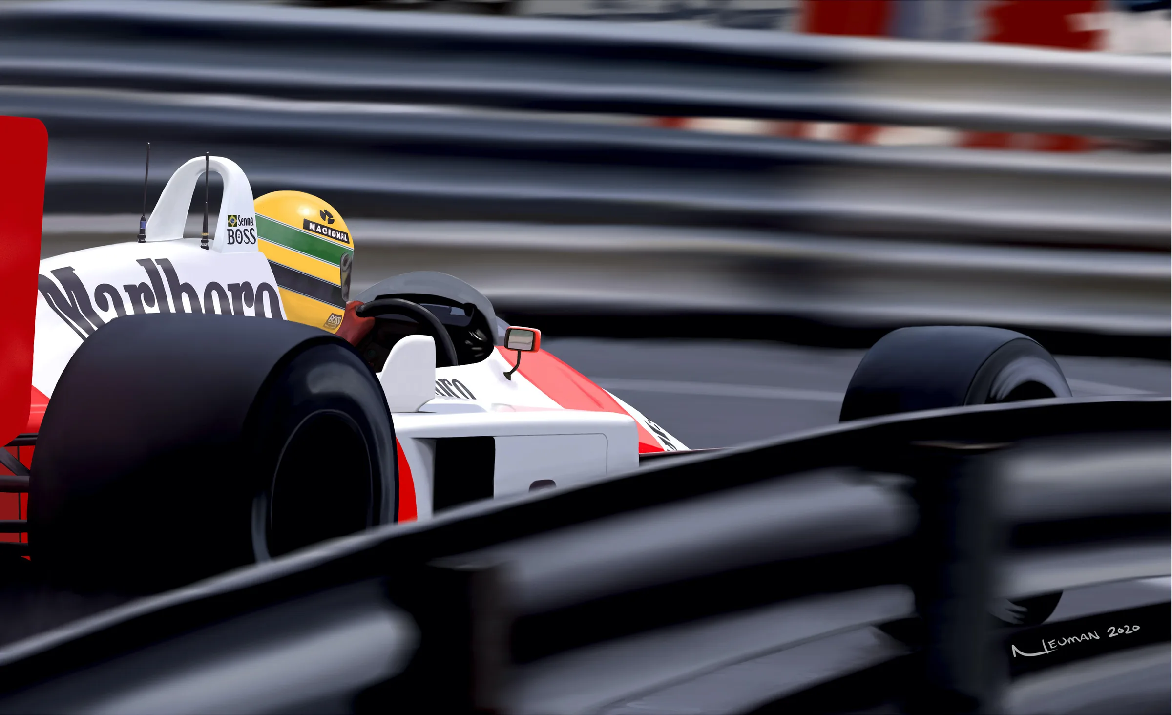 "Ayrton Senna at Monaco GP 1988"
