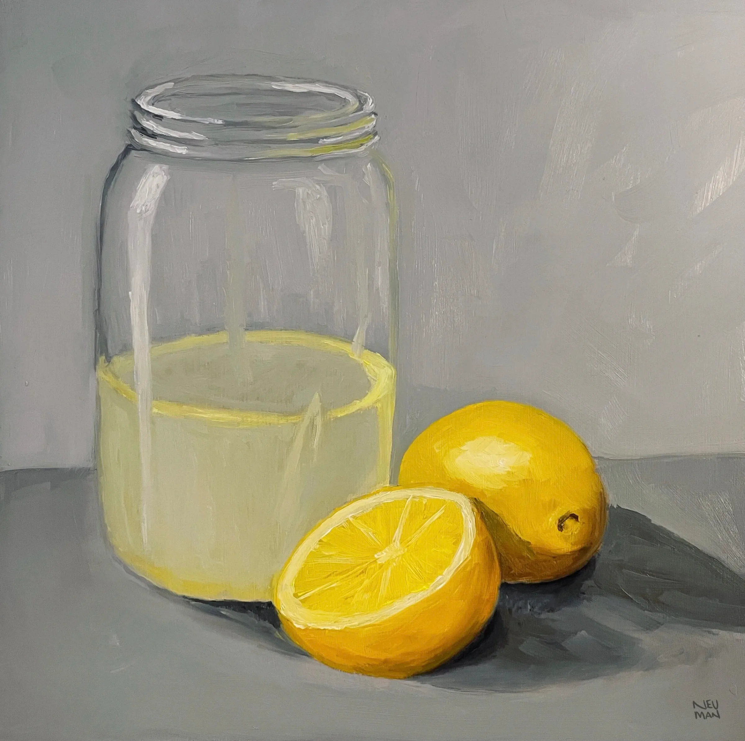"Still Life with Lemons and Jar"